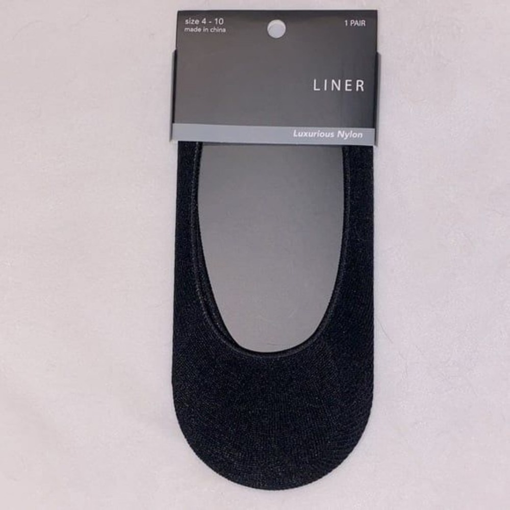 Liner Luxurious Nylon Black Socks